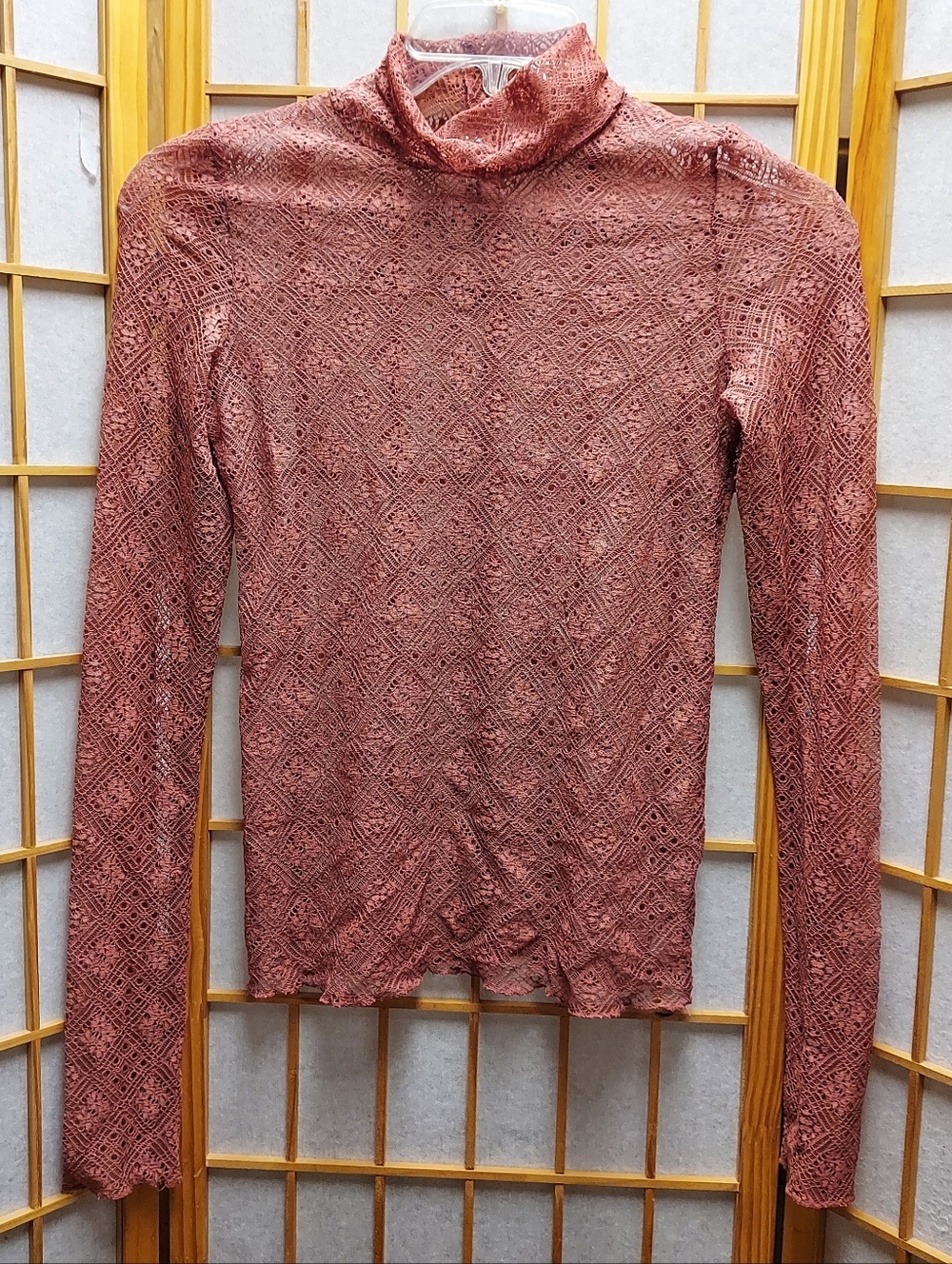 ☮️ Free People Rust Lace Long Sleeve Women's XS/S Junior's S/M